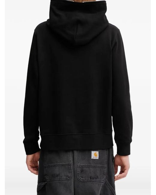 A Bathing Ape Black Logo-Patch Zip-Up Hoodie for men