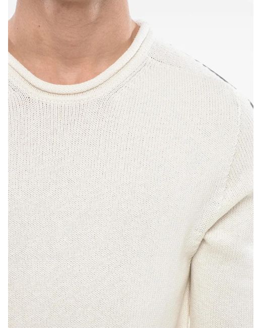Malo White Crew-Neck Sweater for men