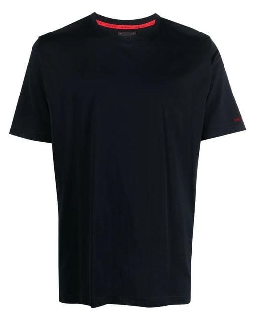Kiton Black Crew-Neck Cotton T-Shirt for men