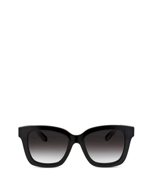 Ferragamo Black Square Full Rim Sunglasses