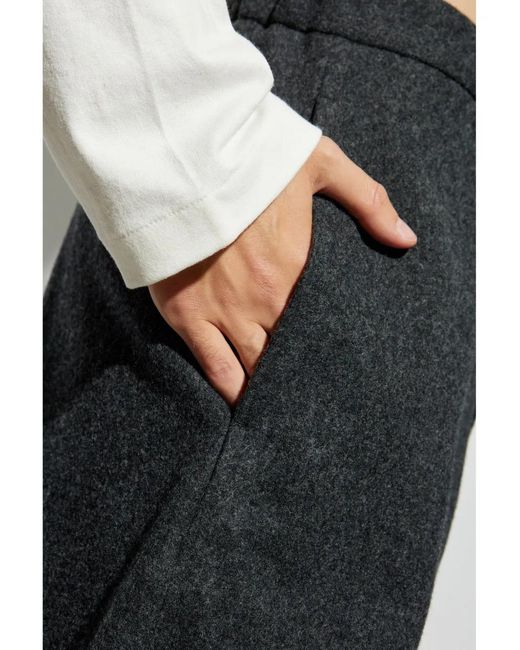 Jil Sander Blue Felted Trousers for men