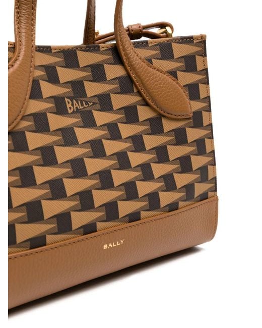 Bally Brown Mini Keep On Monogram Tote Bag