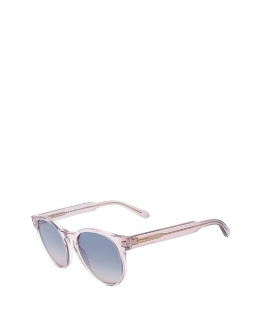 Ferragamo Eyewear White Round-Frame Sunglasses