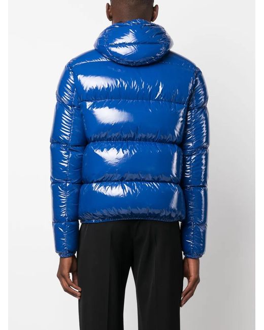 Herno Blue Padded Hooded Down Jacket for men