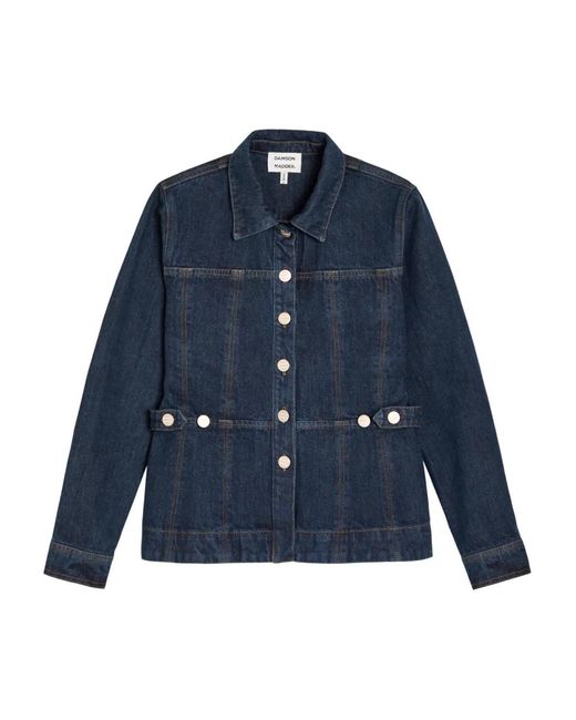 Damson Madder Blue Button Raw Wash Shirt