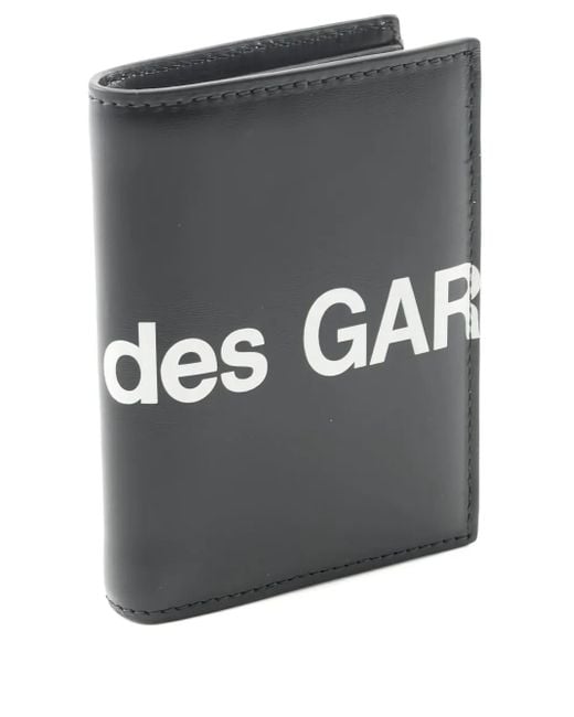 Comme des Garçons Logo-print Bi-fold Leather Wallet Gray