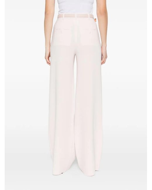 Max Mara White Belt Straight Trousers