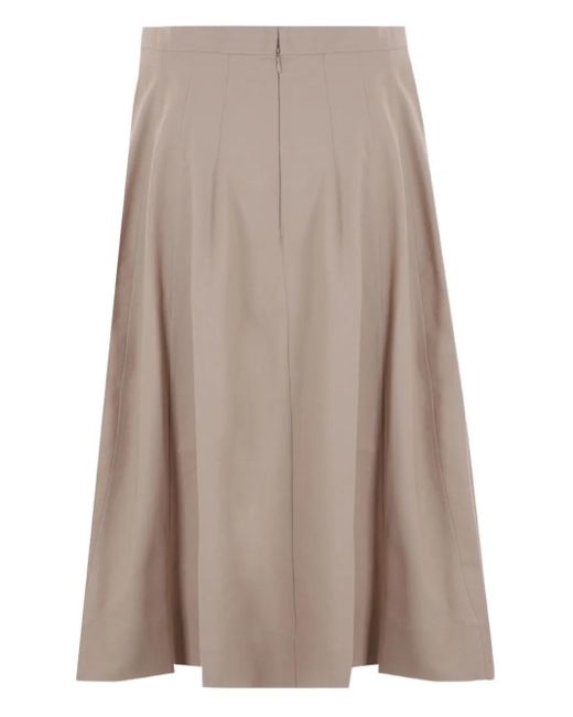 Chloé Brown A-Line Midi Skirt