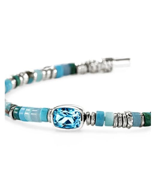 John Hardy White Heishi Topaz Bracelet