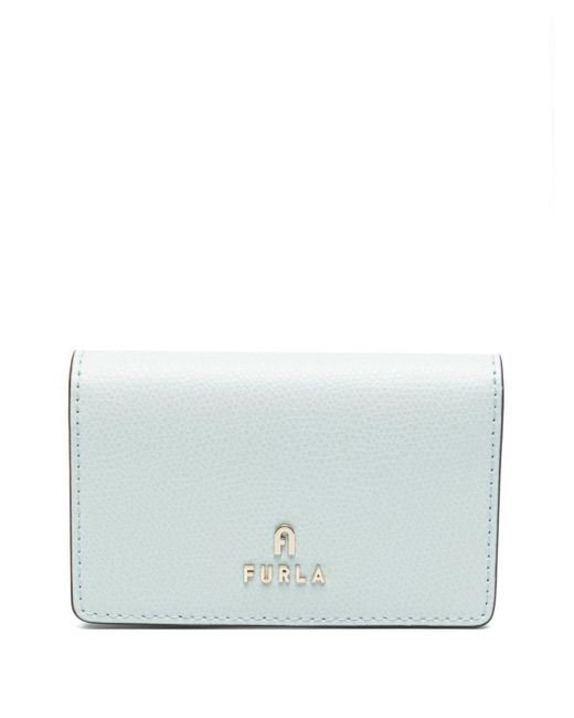 Furla Blue Camelia Business Bi-fold Card Holder