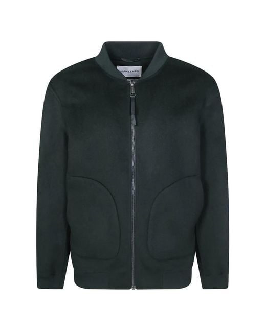Amaranto Green Zip-Up Bomber Jacket for men