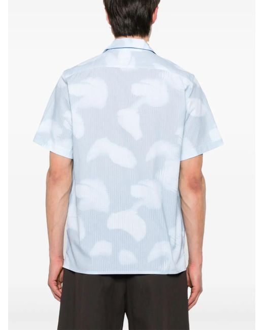 Paul Smith Overhemd Met Abstracte Print in het Blue voor heren
