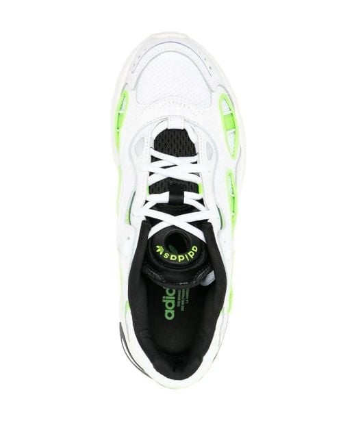 Adidas Green Panelled Low-Top Sneakers