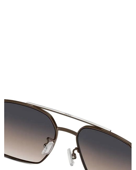 Boss Gray Pilot-Frame Sunglasses for men