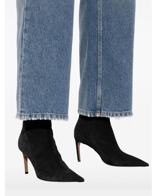 Dolce & Gabbana Black 80 Mm Pointed Zip Boots