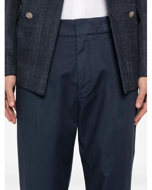 Eleventy Blue Elasticated-Waist Trousers for men
