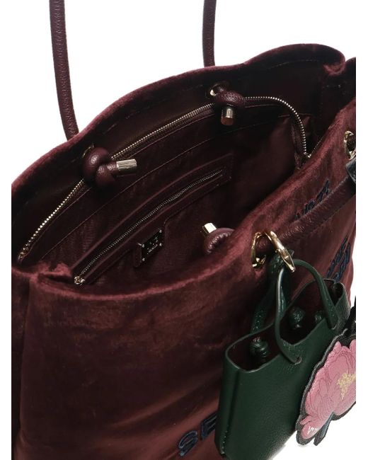 Borsa Tote Con Ricamo di V73 in Red