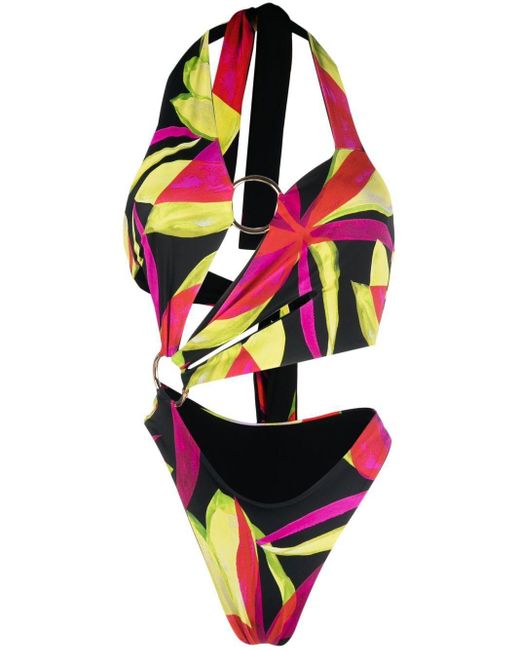 Louisa Ballou All-over Graphic-print Swimsuit in Black | Lyst