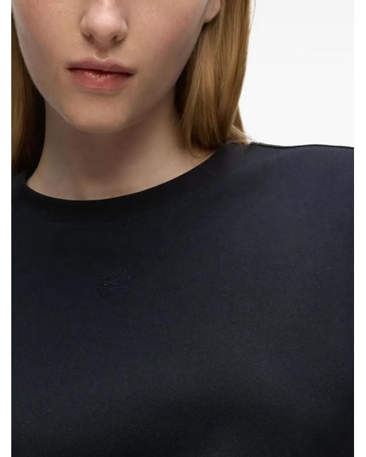 Karl Lagerfeld Black Cap-Sleeve T-Shirt