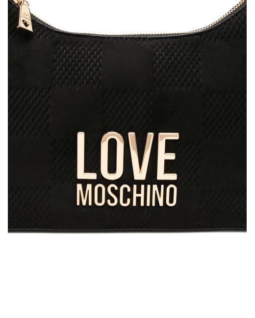 Borsa A Spalla Con Applicazione di Love Moschino in Black