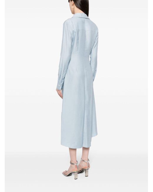 Stine Goya Blue Sgsprencer Asymmetric Dress