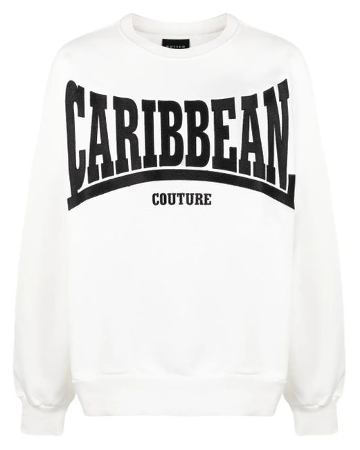 BOTTER White Text-Print Organic Cotton Sweatshirt for men