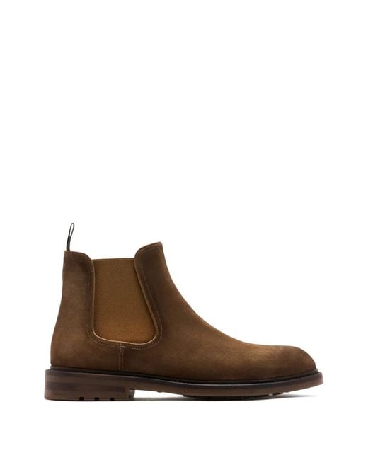 Magnanni Shoes Brown Marton Suede Chelsea Boots for men