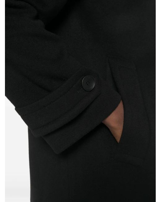 Tagliatore Black Bethany Button-Fastening Coat