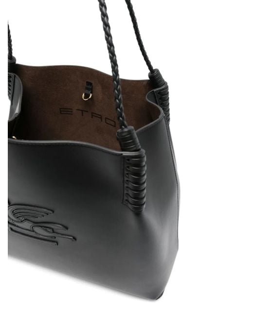 Etro Black Medium Libra Tote Bag