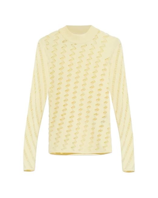 IRO Yellow Aliona Zigzag-Pattern Top