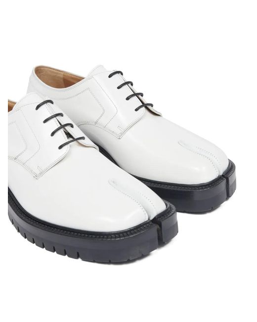 Maison Margiela White Tabi Lace-Up Derby Shoes