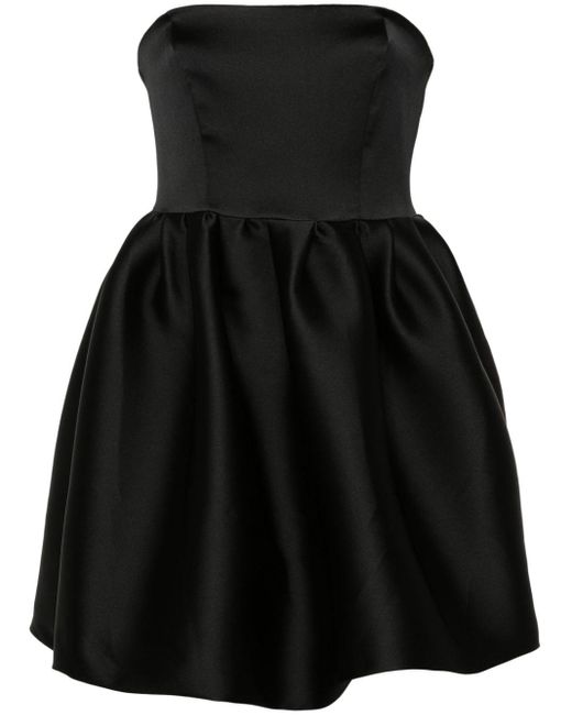 P.A.R.O.S.H. Satijnen Mini-jurk in het Black