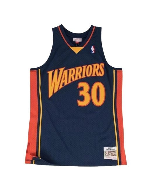 Mitchell & Ness Blue X Nba Stephen Curry Swingman Road Jersey for men