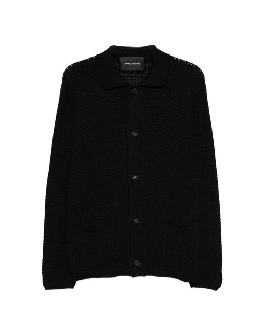 Tagliatore Black Button Pocket Knitwear for men