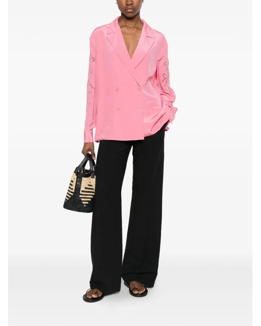 ERMANNO FIRENZE Pink Veste Croisée À Découpes