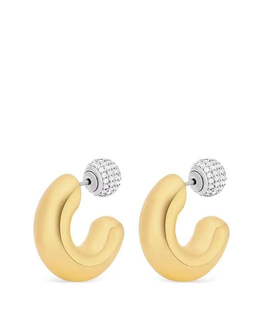 Michael Kors Metallic Beaded-Hoop Earrings