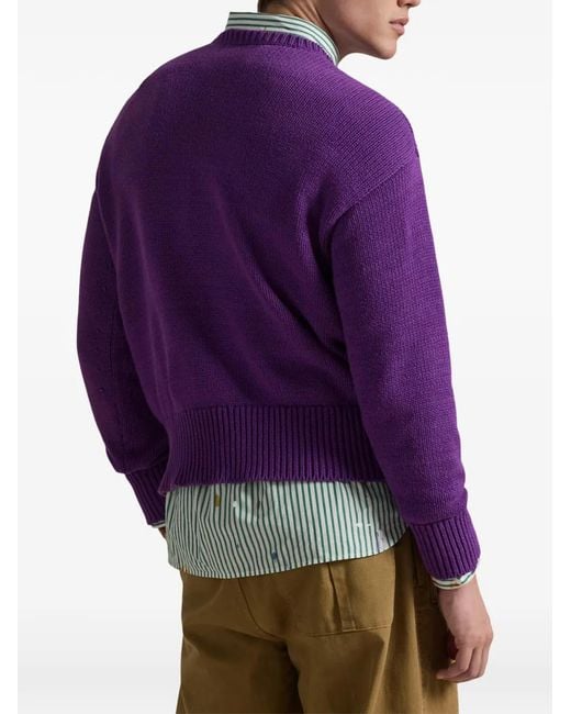 Polo Ralph Lauren Purple Cotton Crew Neck Sweater For for men