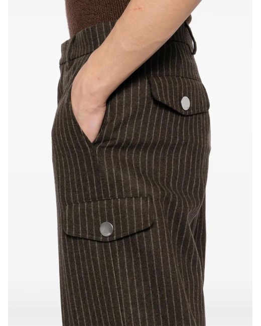 AMI Gestreepte Broek in het Gray voor heren