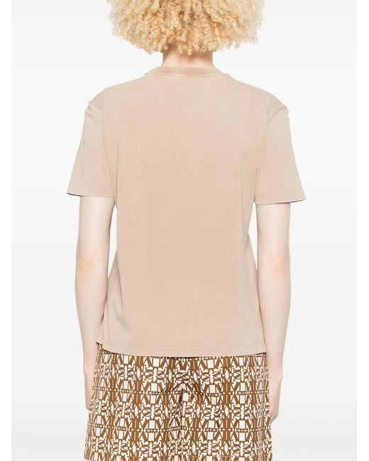 Fendi Natural Tshirt With Logo