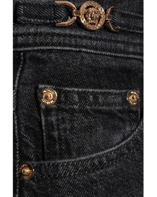Versace Blue Barocco Boyfriend Jeans
