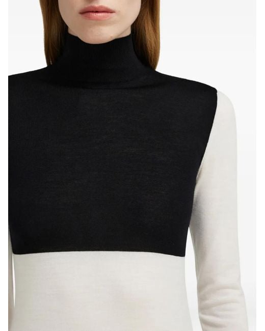 Ferragamo Jurk Met Colourblocking in het Black