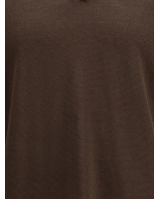 Cruna Brown Knitted Collar T-Shirt for men