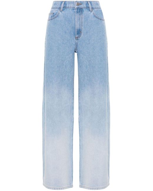 Claudie Pierlot Blue High-Waist-Jeans mit Farbverlauf