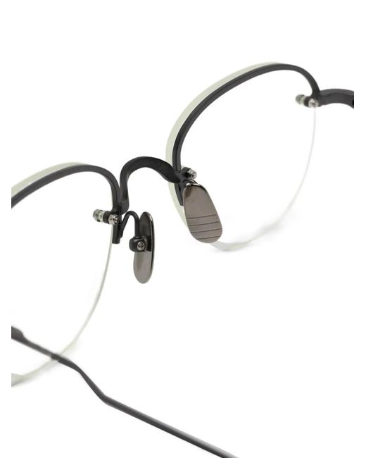 Thom Browne White Round Glasses