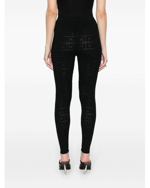 Givenchy Black 4g-motif Knitted Trousers