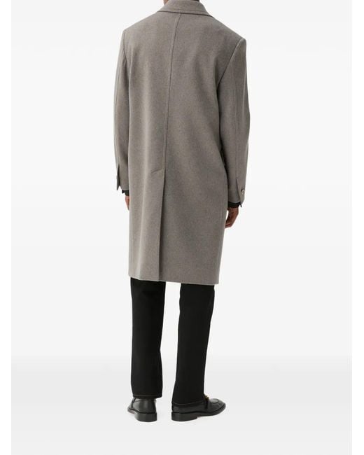 Versace Gray Cashmere Coat for men