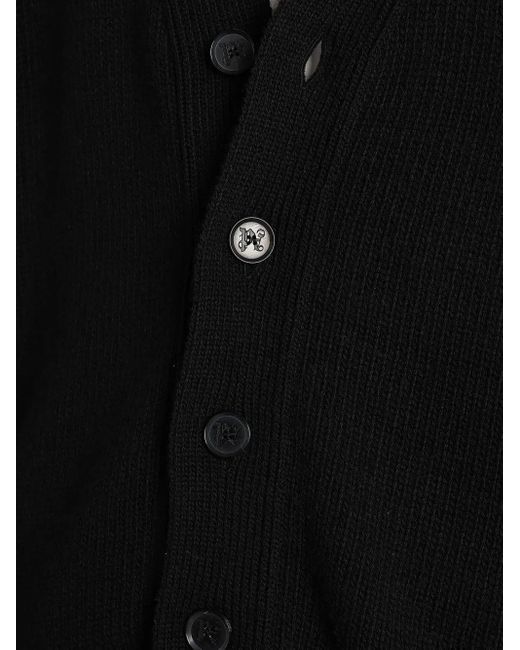 Palm Angels Black Button Cardigan for men