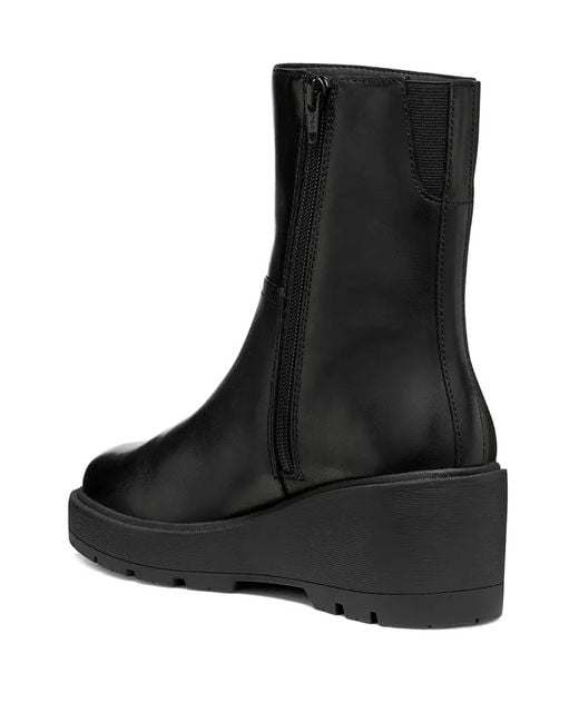 Geox Black Bottines Miereille 70 Mm À Plateforme