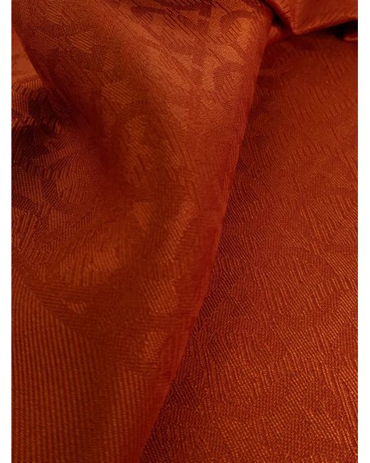 Sciarpa Con Monogramma Gancini di Ferragamo in Orange
