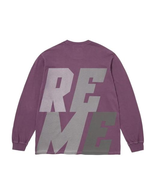 Supreme Purple Reflective Long-sleeve T-shirt for men